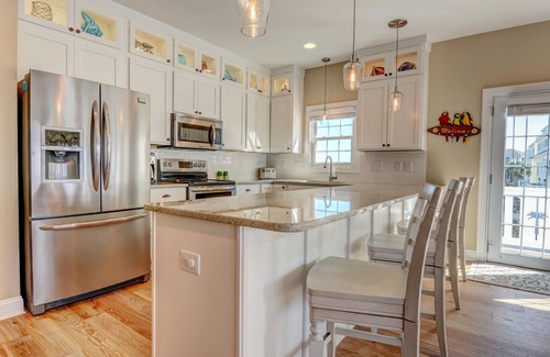 North Topsail Beach Casa | FRENTE AL MAR - Piscina - Jacuzzi privado en la cubierta frente al mar