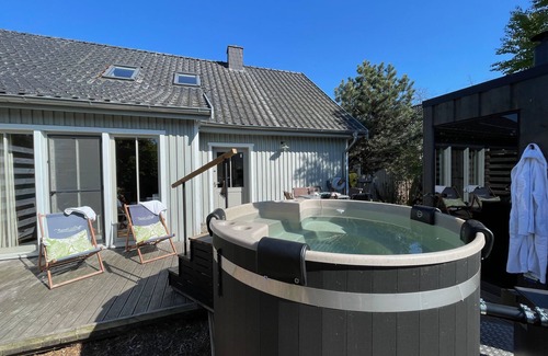 Luckow Casa | traumHaff Romance de barqueros con chimenea, sauna y barco en Rieth am See