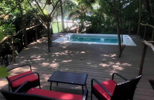 Arroyo Cruz Casa | Tree house Pergola Swimming pool at a virgin beach