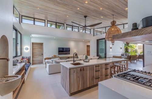 Playa Guiones Villa | Unique Beautiful Beachfront Property w/ Private Beach path Pool