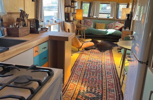 San Marcos Alquiler De RV | Unique Boutique Airstream Spartan in a Lavender Oasis