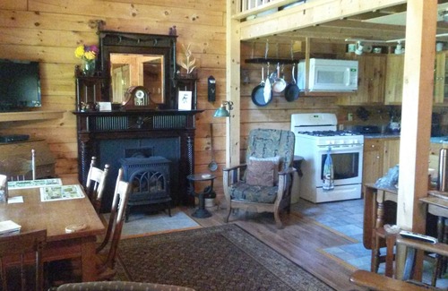 Twin Mountain Cabina | Cabaña de madera única en un entorno privado de montaña blanca con vistas espectaculares