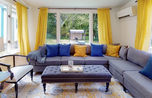Bath Casa | Updated, dog-friendly home with two living areas, firepit, washer/dryer, & patio