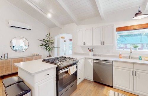 Tahoe Island Casa | Updated home with enclosed yard, deck, fireplace & grill - near lake & skiing