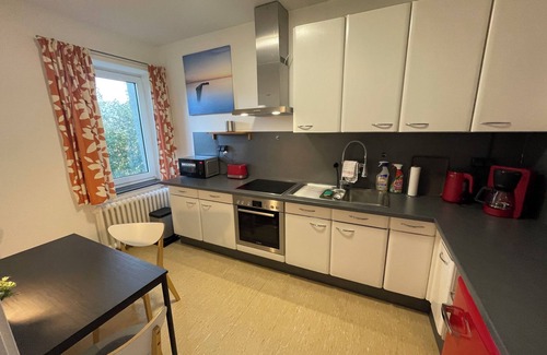 Oesterdeichstrich Apartamento | Vacation apartment for up to four people, 5 km to the North Sea, pets allowed.