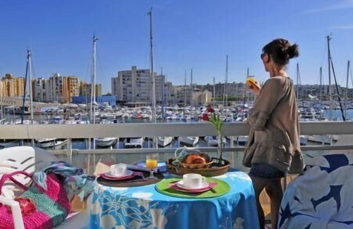 Carnon-Plage Apartamento | View swimming pool/harbour, swimming pool, terrace, balcony, 30m², Carnon