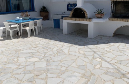 Makry Gialos Villa | Villa "Blue Sea" con vistas al mar, terraza y Wi-Fi