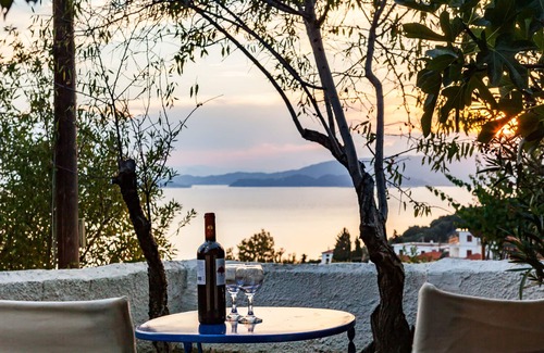 Loutraki Villa | Villa Elaion Con Privada Vistas al mar piscina- -Villa ideal para parejas