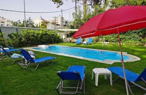 Agia Triada Apartamento | Villa Maira 2, Amazing Family apartment, 3 bedrooms, Swimming Pool, 150m to beach
