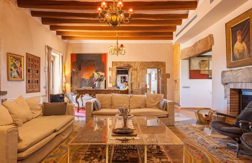 Els Plans de Sio Villa | Villa Masia de Queralt con vistas a la montaña, piscina, jardín, aire acondicionado y Wi-Fi