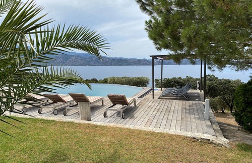 Patrimonio Villa | Villa de 8000m2 impresionantes vistas del Golfo de St Florent piscina de borde infinito