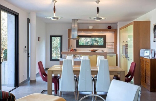 Marine de Saint Ambroggio Villa | Villa U Spanu, Modern villa with heated pool