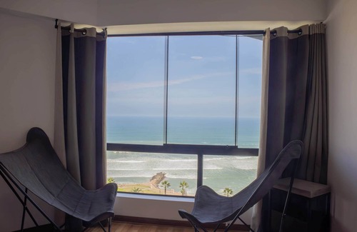 Santa Cruz Apartamento | Estilo industrial 3BR con icónica vista al OCÉANO