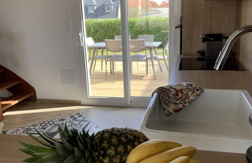 Plouescat Casa | Despertar con vistas al mar, en el corazón de Porsguen, 3 dormitorios, chimenea, jardín cerrado