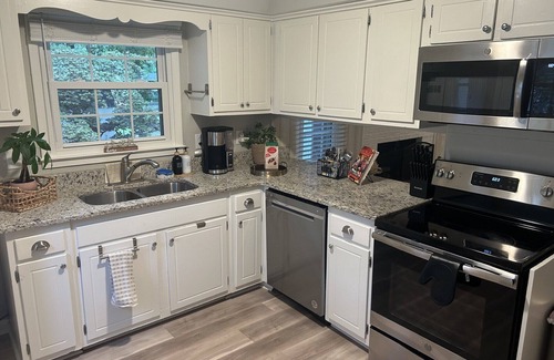 Cary Casa | Walk to downtown Cary-pet friendly with large fenced yard, a peaceful retreat!