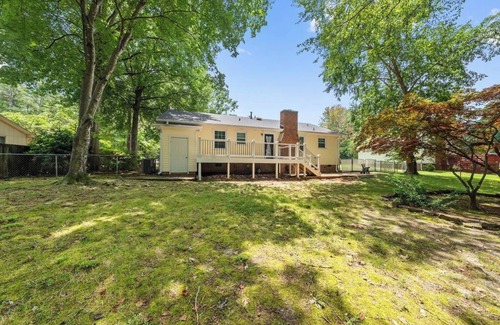 Cary Casa | Walk to downtown Cary-pet friendly with large fenced yard, a peaceful retreat!