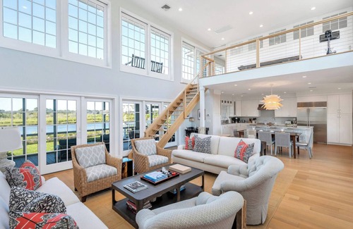 Quogue Casa | Waterfront Estate in Quogue with Private Dock, Pool & Resort-Style Grounds