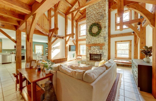 New Durham Casa | Waterfront Lakes Region Home on Private Cove!