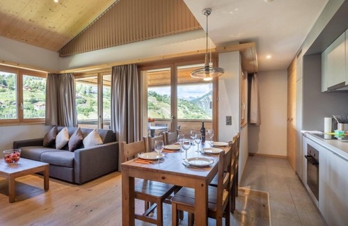 Vercorin Apartamento | Wifi, al pie de las pistas de esquí, sauna, hammam, balcón, tv, local para esquís, 62m², Vercorin