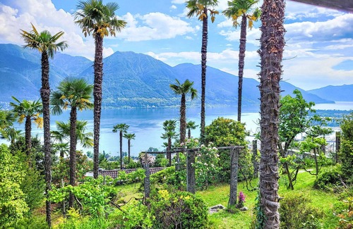 Brione sopra Minusio Villa | Casa de vacaciones privada con piscina privada, WIFI, TV, patio, vista panorámica, aparcamiento