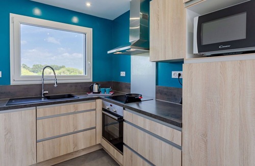 Saint-Germain-sur-Ay Casa | Maravillosa casa de vacaciones privada para 4 personas con TV, terraza y mascotas permitida
