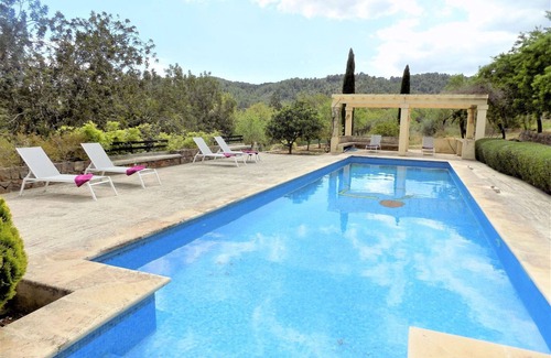 Esporles Villa | Estupenda casa de vacaciones privada con piscina privada, WIFI, A/C, TV, patio y vista panorámica