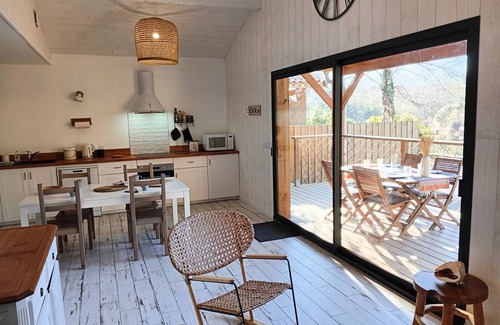 Vielle-Saint-Girons Apartamento | Wooden lodge with garden