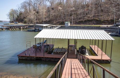 Camdenton Casa | Woodmont Point - Wooded Private Lakefront Retreat with Deep Cove Dock and Great Swimming!