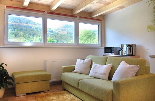 Lofer Apartamento | Su estudio con una maravillosa vista panorámica de las montañas Loferer.