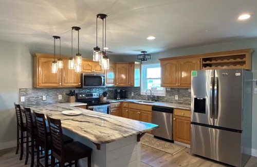 Fort Morgan Casa | Hermosa casa con loft y vistas despejadas de las aguas del Golfo.