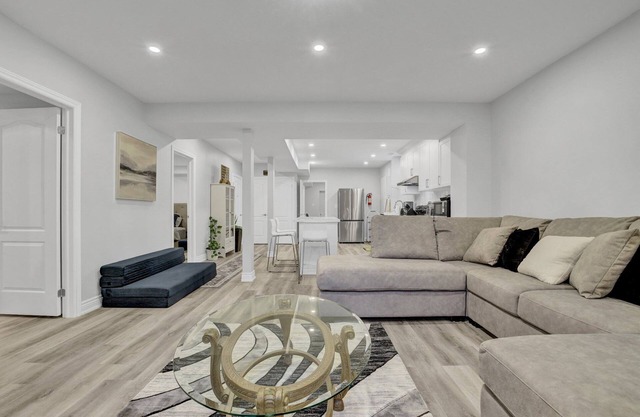 2BR Basement Suite with Fireplace & Central A/C