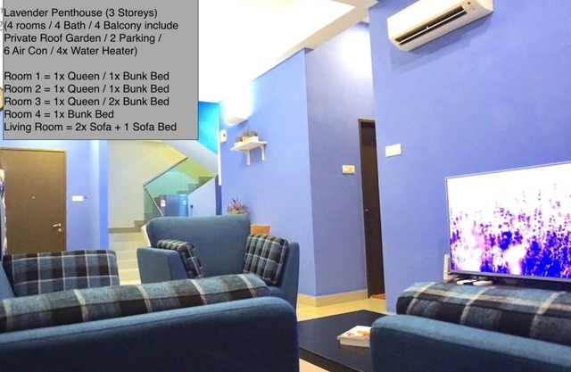 3 Storeys Penthouse 4 rooms 4 Bath 4 Balcony including a Private Garden