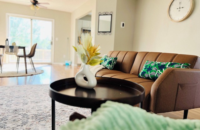 Spacious 5-bedroom house in Lewis Center with a dedicated workspace and patio