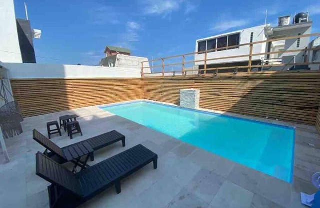 8pers -6camas AC -Alberca-Playa 3min Playas Vicente fox