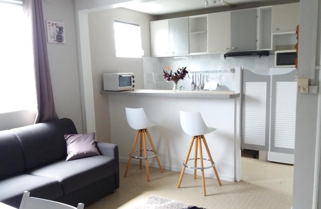 Agréable F2, jardin, garage, fibre, clim ch