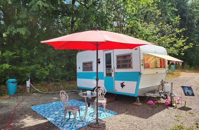 Alice in Wonderland themed, Vintage 1967 Oasis Camper/Glamper!