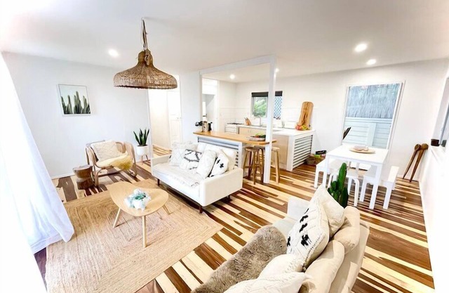 An original miners shack on Minjerribah;