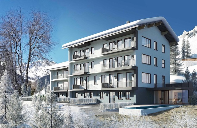 Apartamento con piscina infinita compartida