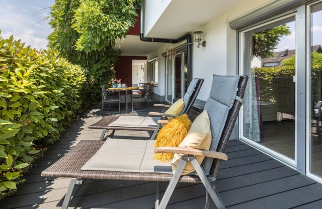 Apartamento 'Haus Auryn' con terraza privada, jardín compartido y Wi-Fi