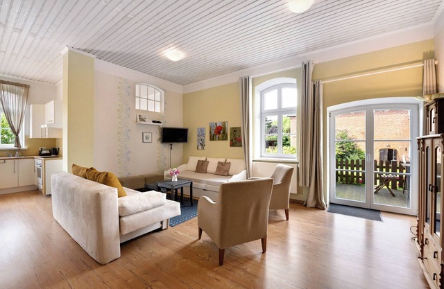 Apartamento '2 Zimmer Wohnung' con terraza privada, jardín compartido y Wi-Fi