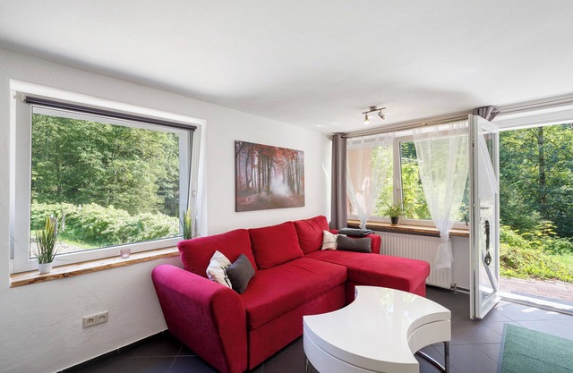 Apartamento 'Langenwaldsee' con terraza privada, jardín compartido y Wi-Fi