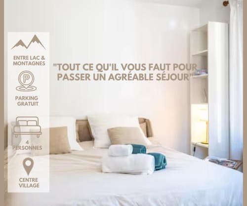 Appt Cosy rénové, Terrasse & proche centre ville entre Lac & Montagnes