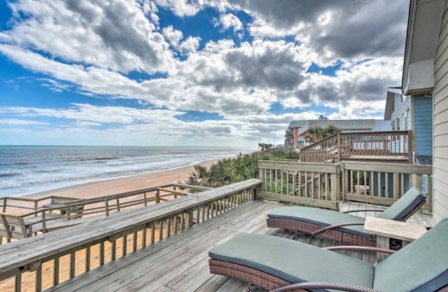 Beachfront Oasis w/ Game Room, Hot Tub & Ocean Views!