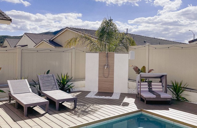 Beautiful Bedroom With Pool View