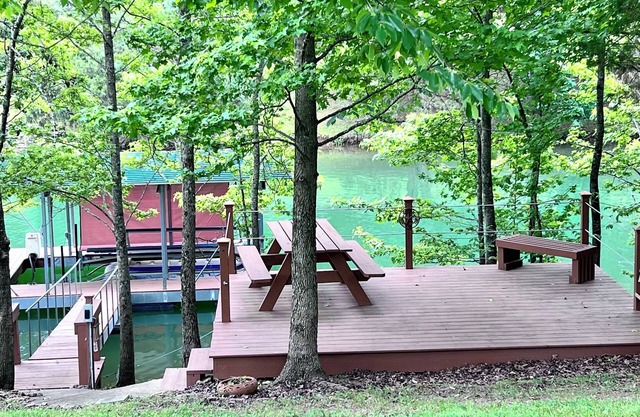 Beautiful home with private boat slip & dock just down the road.