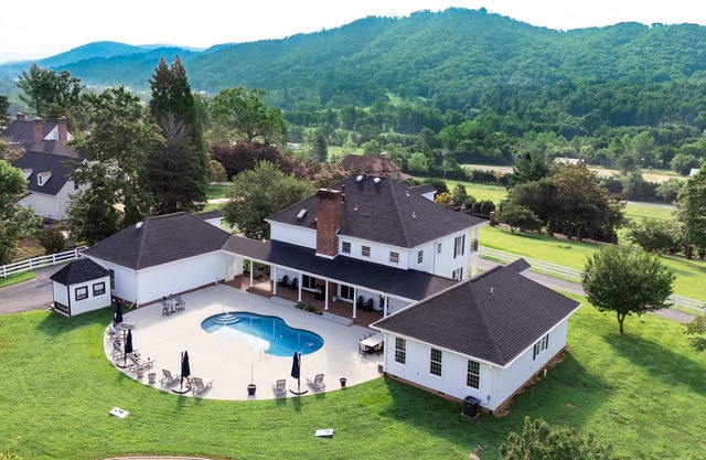 Burney Mountain Pool Estate | Luxury 5BR w/ Pool & Views | 20 Min to Asheville