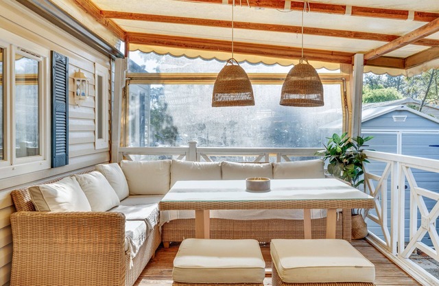 Cabine 70 - Mobil Home 'Lège-Cap-Ferret' con terraza privada, jardín privado y aire acondicionado