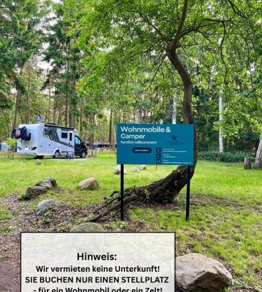 Campingplatz auf Rügen - Stellplatz für Wohnmobile , Wohnwagen , auch zum Zelten - in direkter Nähe zum Naturstrand -Natur Pur - Feriensiedlung Schwalbennest