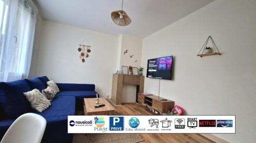 Caprices des vagues - A 300 m de la plage et à 4 kilomètres de Nausicaa, Place de parking privée, Eau douce, Netflix, Primes Vidéo, Wifi haut débit