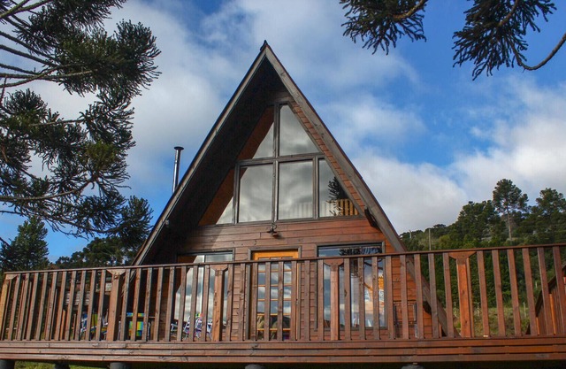 Chalé com lareira, Wi-Fi e churrasq em Urubici/SC